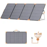 400W Bifaziales Tragbares Solarpanel, 33V Leichtes Faltbares Solarladegerät für Kraftwerke, IP68 wasserdicht, mit 3 verstärkten Stützen für Campingzwecke