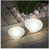 esotec Solar Glas Deko Steinleuchten 2er Set Lichtfarbe neutralweiß