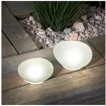 esotec Solar Glas Deko Steinleuchten 2er Set Lichtfarbe neutralweiß