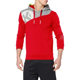 Kempa Core 2.0 Hoodie, rot/Dark grau Melange, 4XL