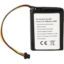 AccuCell Akku passend für TomTom Go 600, TomTom Go 610 Li-Ion, 3,7V, 1200mAh, 4,4Wh