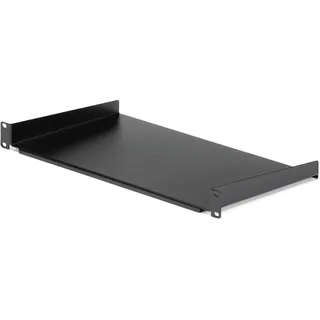 Startech StarTech.com 1HE Serverschrank Fachboden - 1U Universal-Rack-Montage-Server-Rack-Regal für 19" Netzwerkschränke - Stahl - Tragfähigkeit 20 kg - 25cm tiefe Ablage, Schwarz