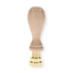 Personalisierter Wachssiegel-Stempel in 20 mm mit hellem Holzgriff