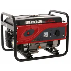AMA QF2000 - Leiser Benzin-Stromerzeuger mit AVR-Regelung 2.2 kW - Dauerleistung 2 kW - 230V