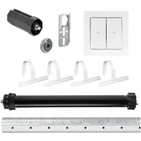 Nobily Achtkantwelle Rolladen-Set mit Maxi Rolladenmotor 20Nm 200 cm grau