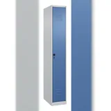 C+P Spind Classic PLUS, 1 Abteil, HxBxT 185x30x50cm, Sicherheitsdrehriegel, Hellgrau/Fernblau von PROREGAL