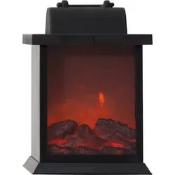 LED-Laterne "Fireplace", Farbe: schwarz