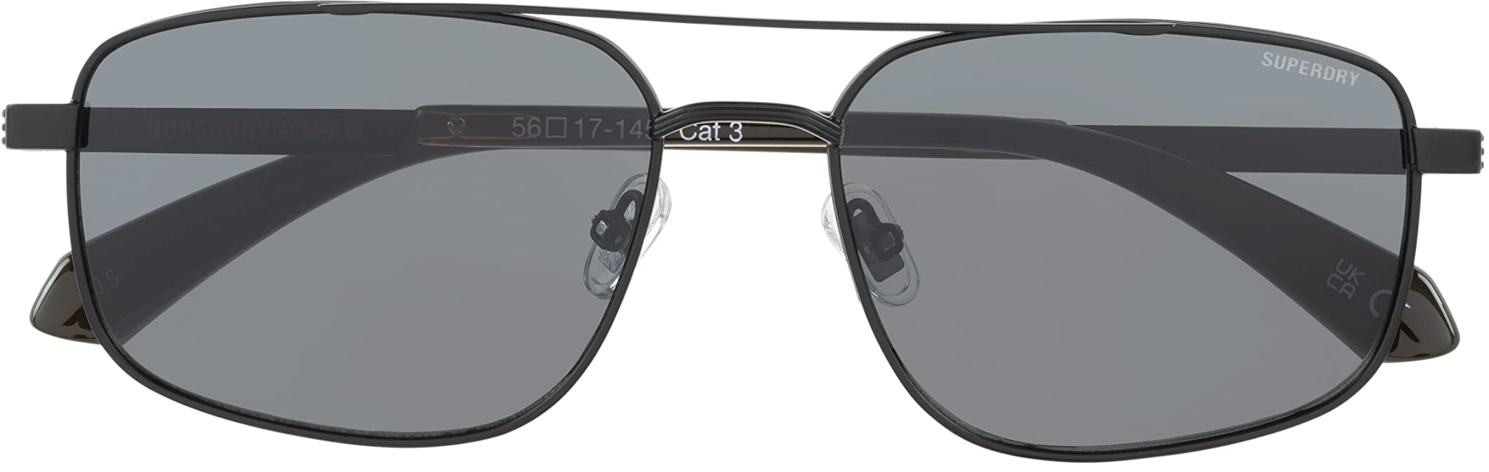 Superdry Men's Sunglasses SDS 5000 004 Matte Black-Green/Solid Smoke