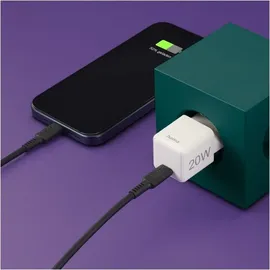 Hama Schnellladegerät USB-C Super-Mini-Charger PD 20 W Weiß