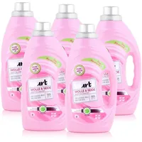 burti Wolle & Seide Feinwaschmittel 1,45L - Für flauschige Wolle (5er Pack)