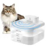 RUXAN Katzenbrunnen, 2L Ultraleiser Trinkbrunnen für Katze 2200mAh Batteriebetriebene Katzenbrunnen für Katzen mit Bewegungsmelder 3 Modi Wasserbrunnen Haustier Trinkschale für Kätzchen