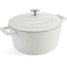 Master Class MasterClass Auflaufform mit Deckel, mittelgroß 4 l/24 cm, leichtes Aluminiumguss, induktions- und ofenfest, cremefarben, Creme