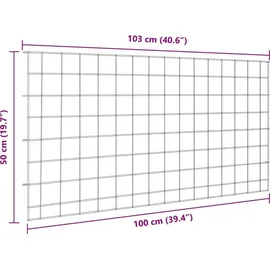 vidaXL Teichzaun Set 5 pcs Grün 100 x 50 cm Stahl vidaXL