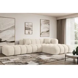 altdecor Ecksofa in L-Form Corner Sofa Bett Eckcouch Couch Wohnlandschaft Cauchsofa Olea-L2-309x190x70 cm Beige