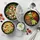 Hausfelder Salatschüssel Set 8-tlg. Anthrazit/Schwarz 0,7-6 L