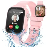 4G Smartwatch Kinder mit GPS und Telefon, Videoanrufen, SOS, Schulmodus, Anruffunktion, Wasserdicht, WLAN, Spiele, Musik, Kamera, Kinder Smartwatch zum Telefonieren für 4–16 Jungen und Mädchen