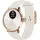 Withings ScanWatch Light 37 mm sand, Sport Fluorelastomer-Armband weiß/rosegold