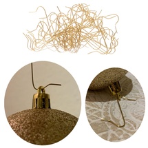 LS-LebenStil Weihnachtskugelaufhänger Goldfarben 3,5 cm aus Metall - 50er Pack