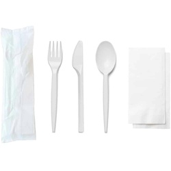 Ekoe Plastic Free Solutions Ekoe Tris CPLA Besteck im kompostierbaren Beutel 200 Stück