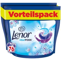 Lenor Universalwaschmittel Allin1 PODS Aprilfrisch 76 Waschladungen, Hygienische Tiefenreinigung und Lang Anhaltende Frische