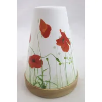 kiipo Teelichtleuchter Vintage Style Nr.32 Mohnblumen rot/weiß ca. 14,5 cm hoch