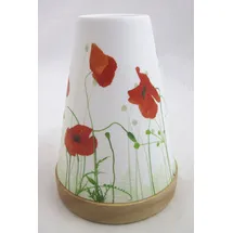 kiipo Teelichtleuchter Vintage Style Nr.32 Mohnblumen rot/weiß ca. 14,5 cm hoch
