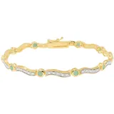 VIVANCE Silberarmband emerald & diamond Silber 925 Größe Damen