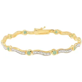 VIVANCE Silberarmband emerald & diamond Silber 925 Größe Damen