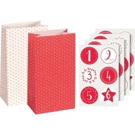 Heyda Adventskalender-Set 203089331 180 x 97 x 60 mm rot/weiß
