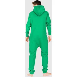 Moniz Jumpsuit MONIZ, Damen, Gr. XXL, EURO-Größen, grün (grün, weiß), 80% Baumwolle, 20% Polyester, Overalls Jumpsuit, mit kuscheligem Komfort