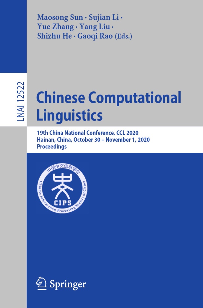 Chinese Computational Linguistics  Kartoniert (TB)