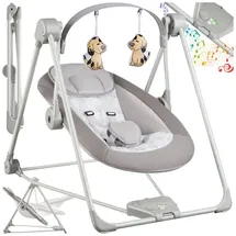 Tectake Babyschaukel klappbar, 5 Geschwindigkeitsstufen, Schaukelliege Babywiege