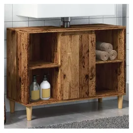 vidaXL Badschrank Altholz-Optik 80x33x60 cm Holzwerkstoff