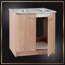 stamar Spülenschrank Eiche Sonoma 80 x 0 x 0 cm Braun