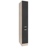 OPTIFIT Apothekerschrank Faro, 2 Auszüge, Metallgriffe, Breite 30 cm grau