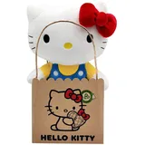 Joy Toy Hello Kitty Classic Eco Plush 24 cm in wiederverwendbarem Kartontäschchen - der Plüsch ist aus 100% aus PET Flaschen recyceltem Material