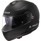 LS2 FF908 Strobe II Solid, Klapphelm, schwarz, Größe XL