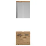 Vicco Badmöbel-Set Luna Spiegelschrank + Waschtischunterschrank