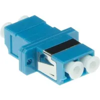 ACT Fiber optic LC duplex adapter singlemode OS2. Connectors: LC/LC 1 Stück(e) Blau