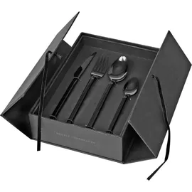 Broste Copenhagen Tvis Besteck-Set, Steinzeug, Schwarz, 22,5cm