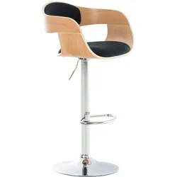 CLP Barhocker Kingston Stoff natura/schwarz