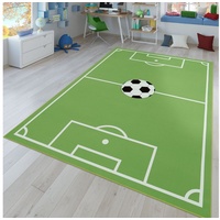Kinderteppich Kinderteppich Spielteppich Für Kinderzimmer Mit Fußball-Design Grün, TT Home, quadratisch, Höhe: 4 mm grün