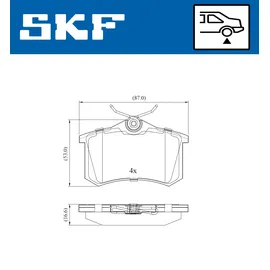 SKF Bremsbelagsatz, Scheibenbremse