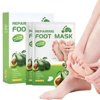 Fußmaske, 5 Paar Fuß Peeling Maske, Hornhaut entfernen fuß Maske, Fußmaske Socken Feuchtigkeitspendende für Trockene und Rissige Füße, Foot Spa für Männer und Frauen