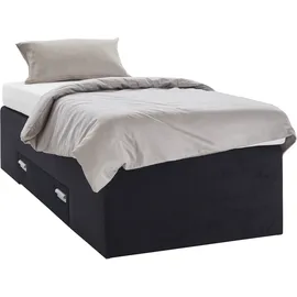 Westfalia Schlafkomfort Boxspringbett 90 x 200 cm Schwarz