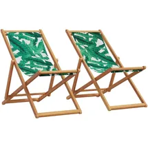 vidaXL Gartenstuhl 62 x 112 x 87 cm grün 2 St.