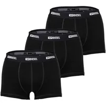 Diesel Herren Boxershorts, 3er Pack - DAMIEN-UTLT, Trunks, Cotton Stretch Schwarz M