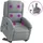 vidaXL Massagesessel mit Aufstehhilfe Stoff 86,5 x 99,5 x 86,5 cm Hellgrau