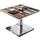 GGM Möbel Bistro Loungetisch 60 x 60 x 41 cm Vintage Bunt/Edelstahl