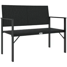 vidaXL Gartenbank 2-Sitzer 110 x 60 x 85 cm Schwarz